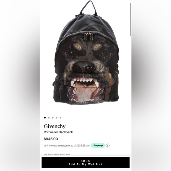 Givenchy Black Rottweiler Backpack - Picture 14 of 16